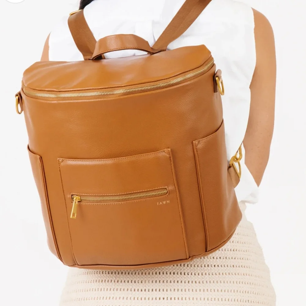 Fawn Design Brown Baby Diaper Bag & Accessories
